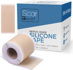 Scarbandit Silicone Scar Sheets - Scar Patches Treatment For Keloid, Tummy Tuck, C-Section, Burns, Hypertrophic & Surgical Scars - Scar Tape 59In, Breathable & Flexible Silicone Strips