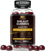 Shilajit Gummies 1000Mg | Pure Shilajit Resin For Energy, Brain & Immunity | Supplement For Men & Women | Sugar-Free, Vegan, Gluten-Free | Natural Berry Flavor, Made In Usa (90Ct)