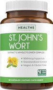 St. John'S Wort - 60 Capsules (Non-Gmo) Effective St Johns Wort Capsules - Powerful 900Mcg Hypericin - Standardized Extract & Whole Herb Supplement - No Oil, Pills, Tea, Tincture - 500Mg Per Capsule