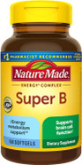 Super B Energy Complex, Dietary Supplement For Brain Cell Function Support, 60 Softgelss,