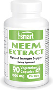 Supersmart - Neem Extract 1500Mg Per Day - Azadirachta Indica Leaf Oil Extract - Neem Supplement | Non-Gmo & Gluten Free - 90 Vegetarian Capsules