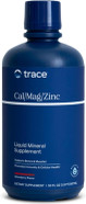 Trace Minerals | Liquid Cal/Mag/Zinc | Calcium, Magnesium, Zinc, Vitamin D3 Supplement | Supports Normal Tissue, Muscle, And Bone Density | Natural Strawberry Flavor | 32 Servings, 32 Fl Oz