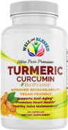 Turmeric Curcumin Supplement With Bioperine - 60 Capsules - Organic Turmeric Root Extract - Vegan Friendly, Enhanced Absorption, Daily Joint And Heart Support