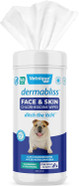 Vetnique Dermabliss Dog Face Wipes - Medicated Chlorhexidine Wipes For Dogs With Wrinkles, French Bulldog, English Bulldog Dog Grooming Wipes Cleaning & Deodorizing Dog Wipes 60 Count