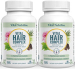 Vital Hair Complex -Hair Growth Vitamins For Women And Men -Biotin & Vitamin B -Hair Growth Supplement For Healthy Hair Skin & Nails -Hormone & Gluten Free -Hair Vitamins For Women