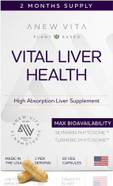 Vital Liver Health Formula - Milk Thistle Supplement For Antioxidant Support, Wellness Maintenance & Rapid Absorption - Non-Gmo, Gluten-Free, Plant-Based - 60 Veggie Capsules
