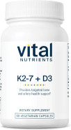 Vital Nutrients Vitamin D3 + K2 | 2000 Iu | Vitamin D3 K2 Supplement | Vitamin D Complex For Healthy Calcium Levels, Muscle & Bone Health | Gluten, Dairy, Soy Free | 120 Capsules