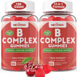 Vitamin B Complex Gummies, Vegan Vitamin B Gummies With 2000 Mcg Methyl B12, Methyl Folate | Plus Choline + Inositol, Vitamin C + Zinc For Supports Energy, Mood, Immune, Healthy Hair, Skin - 60 Cts