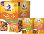 Wellness Healthy Indulgence Morsels Adult Wet Cat Food, Natural, Protein-Rich, Grain-Free, 3 Ounce Pouch, 8 Pack, (Morsels Variety Pack)