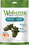Whimzees Wellness Alligator Dog Dental Treats, Natural Chews, Large Size, (6 Count)