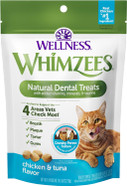 Whimzees Wellness Cat Dental Treats, Natural Chews, Chicken And Tuna Flavor, (4.5 Ounce Bag)