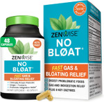 Zenwise Health No Bloat Digestive Enzymes for Gut Health, Gas & Bloating Relief - Multi Enzymes Digestion Supplement with Probiotics, Ginger, Turmeric Dandelion & Lactase - Men & Women