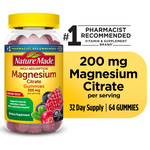 Nature Made High Absorption Magnesium Citrate 200 mg per serving Gummies