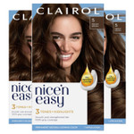 Clairol Nice'N Easy Permanent Hair Dye, 5 Medium Brown Hair Color, Pack Of 35 Medium Brown6.26 Fl Oz (Pack Of 3) Clairol Nice'N Easy Permanent Hair Dye, 5 Medium Brown Hair Color, Pack Of 35 Medium Brown6.26 Fl Oz (Pack Of 3)