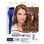 Clairol Root Touch-Up By Nice'N Easy Permanent Hair Dye, 6 Light Brown Hair Color, Pack Of 26 Light Brown Clairol Root Touch-Up By Nice'N Easy Permanent Hair Dye, 6 Light Brown Hair Color, Pack Of 26 Light Brown