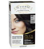 Il Salone Milano Plex Rebuilder Permanent Hair Color Cream - 4.0 Brown Professional Hair Dye Kit for a Natural Gloss & Glaze - Paraffin, Paraben, and Alcohol FreeBrown