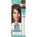 L'Oreal Paris Magic Root Rescue 10 Minute Root Hair Coloring Kit, Permanent Color with Quick Precision Applicator, 100 percent Gray Coverage, 4 Dark Brown, 1 kit (Packaging May Vary)4 Dark Brown