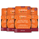 Cantu Extra Hold Edge Stay Gel for Natural Hair with Shea Butter, 2.25 oz (Pack of 4) (Packaging May Vary)