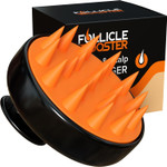 Follicle Booster Scalp And Beard Manual Massager - Silicone Hair Scrubber, Cleansing Care Brush - Ergonomic Exfoliator For Dandruff Removal That Promotes Healthy Hair Growth