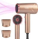 Ionic Hair Dryer, Confu 1600W Professional Hair Dryer (With Powerful Dc Motor) For Hair Care, Powerful Hot/Cool Wind Blow Dryer, 2 Concentrator Nozzles And Alci Safety Plug For Home Travel Hotelgold Ionic Hair Dryer, Confu 1600W Professional Hair Dryer (With Powerful Dc Motor) For Hair Care, Powerful Hot/Cool Wind Blow Dryer, 2 Concentrator Nozzles And Alci Safety Plug For Home Travel Hotelgold