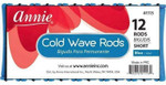 Annie Short Cold Wave Rods with Rubber Band for Hair Curling and Perm Styling - Blue - Set of 3 Packs of 12 (36 Pieces)Blue