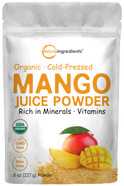 Organic Mango Juice Powder, 8 Ounce, Cold Pressed, Rich in Immune Vitamin C for Immune System Support, and Great Flavor for Drinks, Smoothie and Beverages, Non-GMO