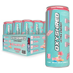 EHPlabs OxyShred Ultra Healthy Energy Drink, Sugar Free Energy Drink with Amino Acids, Green Tea Extract, Vitamin C & L Carnitine, Carb Free, Calorie Free, Natural Caffeine, Bahama Breeze (12-Pack)