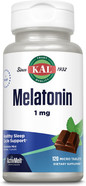 Kal Melatonin 1Mg Sleep Aid, Melatonin Supplement Supports Calming Relaxation And A Healthy Sleep Cycle, Fast Dissolving Activmelts, Natural Chocolate Mint Flavor, Vegetarian, 120 Serv, 120 Micro Tabs