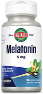 Kal Melatonin 5Mg Sleep Aid, Melatonin Supplement Supports Calming Relaxation And A Healthy Sleep Cycle, Fast Dissolving Activmelts, Natural Vanilla Mint Flavor, Vegetarian, 90 Serv, 90 Micro Tablets