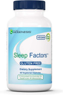 Nutra BioGenesis - Sleep Factors - Melatonin, GABA and L-Theanine to Help Support Healthy Sleep and Rest - Non-Habit Forming, Gluten Free, Vegan, Non-GMO - 60 Capsules