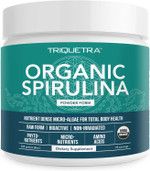 Organic Spirulina Powder - Made With Parryã¢Â® Spirulina. The Best Spirulina In The World, Highest Nutrient Density - Non-Irradiated, 4 Organic Certifications, Vegan Farming Process (75 Servings - 8 Oz.)