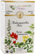 Celebration Herbals Ashwagandha Root Organic 24 Bag, 0.02 Pound