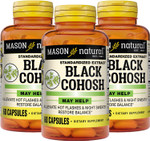 Mason Natural Black Cohosh Alleviates Hot Flashes & Night Sweats, Restores Hormonal Balance, Herbal Supplement, Beige, 60 Count, Pack Of 3 Mason Natural Black Cohosh Alleviates Hot Flashes & Night Sweats, Restores Hormonal Balance, Herbal Supplement, Beige, 60 Count, Pack Of 3
