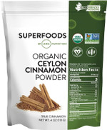 Mrm Nutrition Organic Ceylon Cinnamon Powder | Superfoods | True Cinnamon | Antioxidants | Heart Health | Vegan + Gluten-Free | 113 Servings
