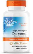 Doctor'S Best Curcumin From Turmeric Root With C3 Complex & Bioperine, Benefit The Joints By Helping To Neutralize Free Radicals, Non-Gmo, Gluten Free, Soy Free, Joint Support, 1000 Mg, 120 Tablets