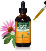 Herb Pharm Certified Organic Golden Echinacea Liquid Extract For Immune System Support - 4 Ounce