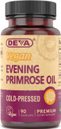 DEVA Vegan Evening Primrose Oil, Cold-Pressed, Unrefined, 90 Capsules, 1-Pack90 Count (Pack of 1)