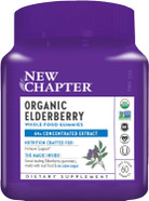 New Chapter Elderberry Gummies for Adults & Kids (2+), USDA Organic 64x Concentrated Elderberry for Immune Support, Great-Tasting Whole-Food Gummies, Vegan & Non-GMO - 60 ct