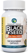 Amazing Herbs Whole Spectrum Black Seed & High Potency Garlic, Vegetarian Capsules - Gluten-Free, Non-Gmo, Vegan, Supports Immune System, Lung Function, & Cardiovascular Health - 100 Count
