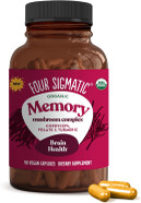 Four Sigmatic Memory Capsules | Reduce Brain Fog & Improve Memory | Nootropic Memory Supplement For Brain Support With Cordyceps Mushroom, Gotu Kola, Turmeric, Ashwagandha & Folate | 30 Servings