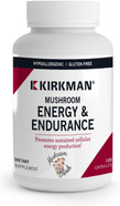 Kirkman - Mushroom Energy & Endurance - 120 Capsules - Promotes Sustained Cellular Energy Production - Hypoallergenic - Hypoallergenic