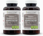 Secrets Of The Tribe - Tribal Tranquility, Nerve Calming Formula, Herbal Supplement Blend (2X120 Capsules)