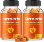Turmeric Gummies For Adults & Kids With Ginger & Black Pepper Extract | 95% Curcuminoids | Vegan Natural Curcumin Joint Support | 120 Tumeric Gummy Supplements (2-Pack) Turmeric Gummies For Adults & Kids With Ginger & Black Pepper Extract | 95% Curcuminoids | Vegan Natural Curcumin Joint Support | 120 Tumeric Gummy Supplements (2-Pack)
