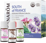 Pranarom - South Of France Diffusion Essential Oil Kit (3 - Pack Of 5Ml) Aix-En-Provence, Cannes, And Avignon - 100% Pure Essential Oil | Usda And Ecocert Certified Organic