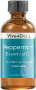 Viva Doria 100% Pure Northwest Peppermint Essential Oil, Undiluted, Food Grade, Steam Distilled, Made In Usa, 118 Ml (4 Fluid Ounce)4 Fl Oz (Pack Of 1)