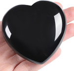 MAIBAOTA 60 mm Black Obsidian Crystals Large Heart Stone Healing Crystals Hearts of Palm Natural Reiki Gemstone Polished Heart Shaped Rocks Meditation Crystal Gifts for Chirstmas ValentinesBlack Obsidian