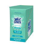 Wet Ones Hand Wipes for Sensitive Skin | Wipes Case for Hand and Face | 20 ct. Travel Size (10 pack)