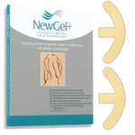 NewGel+ Advanced Silicone Scar Treatment "Anchor" Sheets for curved scars under the breast from reconstruction surgery, (2 Count) - BEIGE