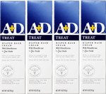 A+D Zinc Oxide Diaper Rash Treatment Cream, Dimenthicone 1%, Zinc Oxide 10%, Easy Spreading Baby Skin Care, 4 Ounce Tube (Pack Of 4) (Packaging May Vary)