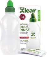 Xlear Nasal Rinse System with Xylitol, Natural Saline Neti Pot Sinus Rinse with Xylitol, Fast Sinus Pressure and Congestion Relief, 1 Rinse Bottle